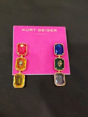 KURT GEIGER LONDON STONE DROP EARRINGS